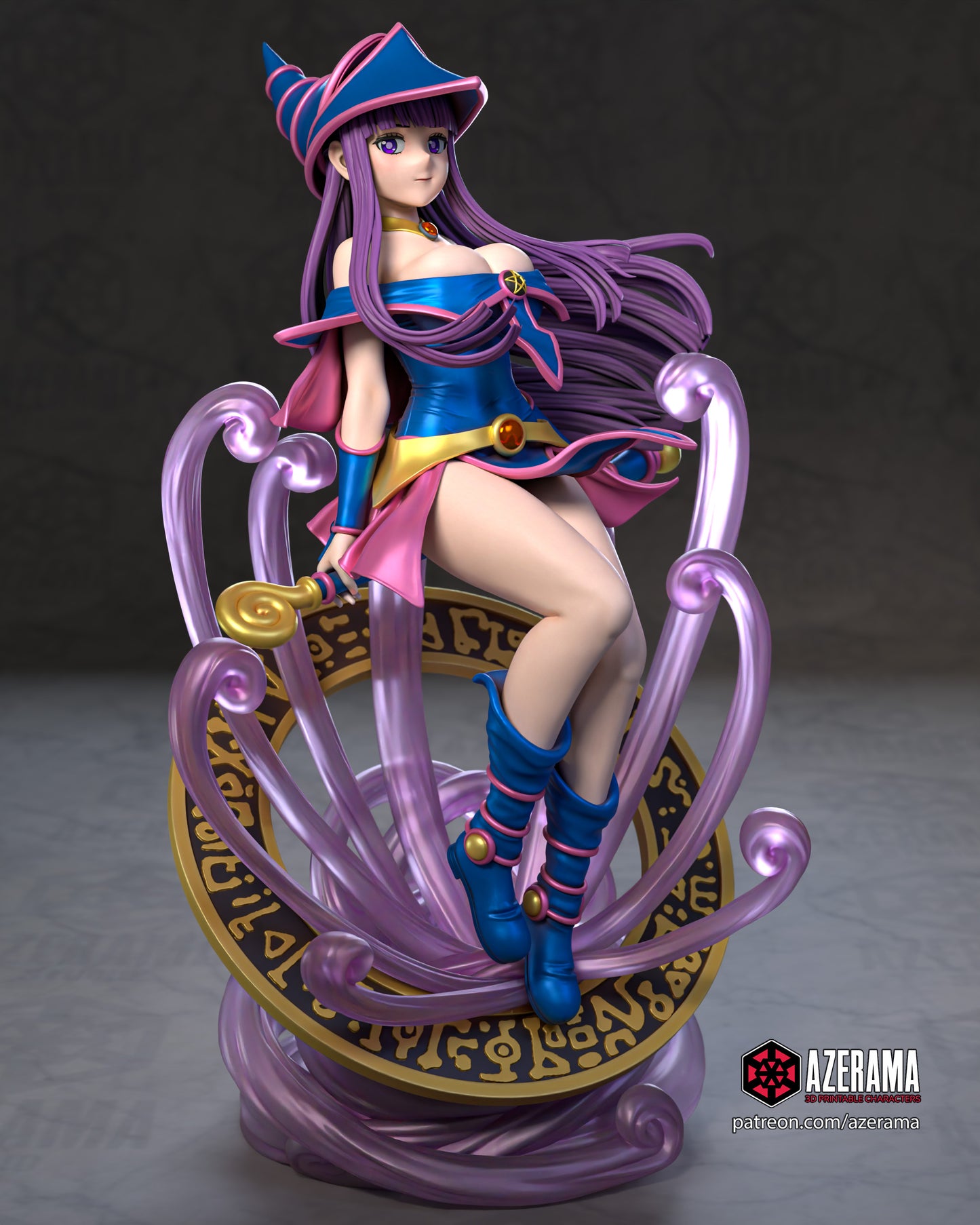Dark Magician Fern - Unassembled and Unpainted Garage Kit - Model Designed by Azerama