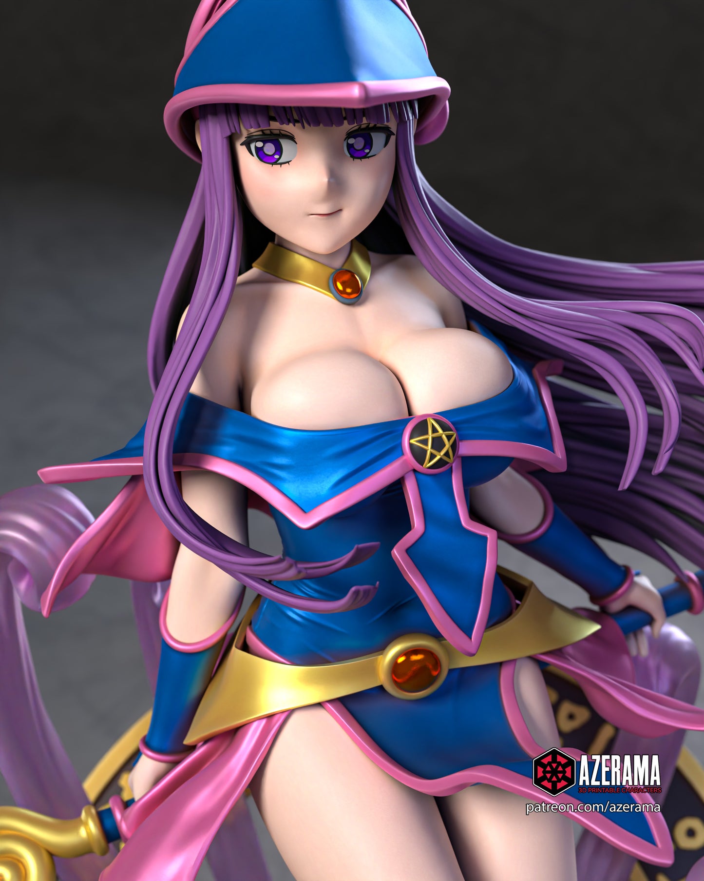 Dark Magician Fern - Unassembled and Unpainted Garage Kit - Model Designed by Azerama