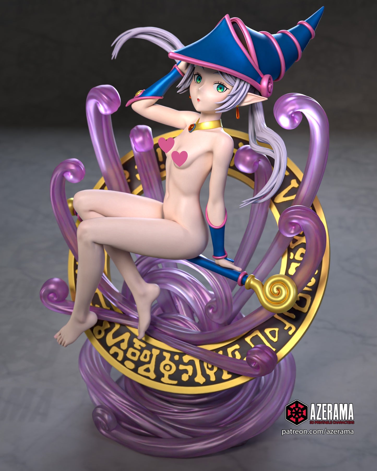 Dark Magician Frerein NSFW - Unassembled and Unpainted Garage Kit - Model Designed by Azerama
