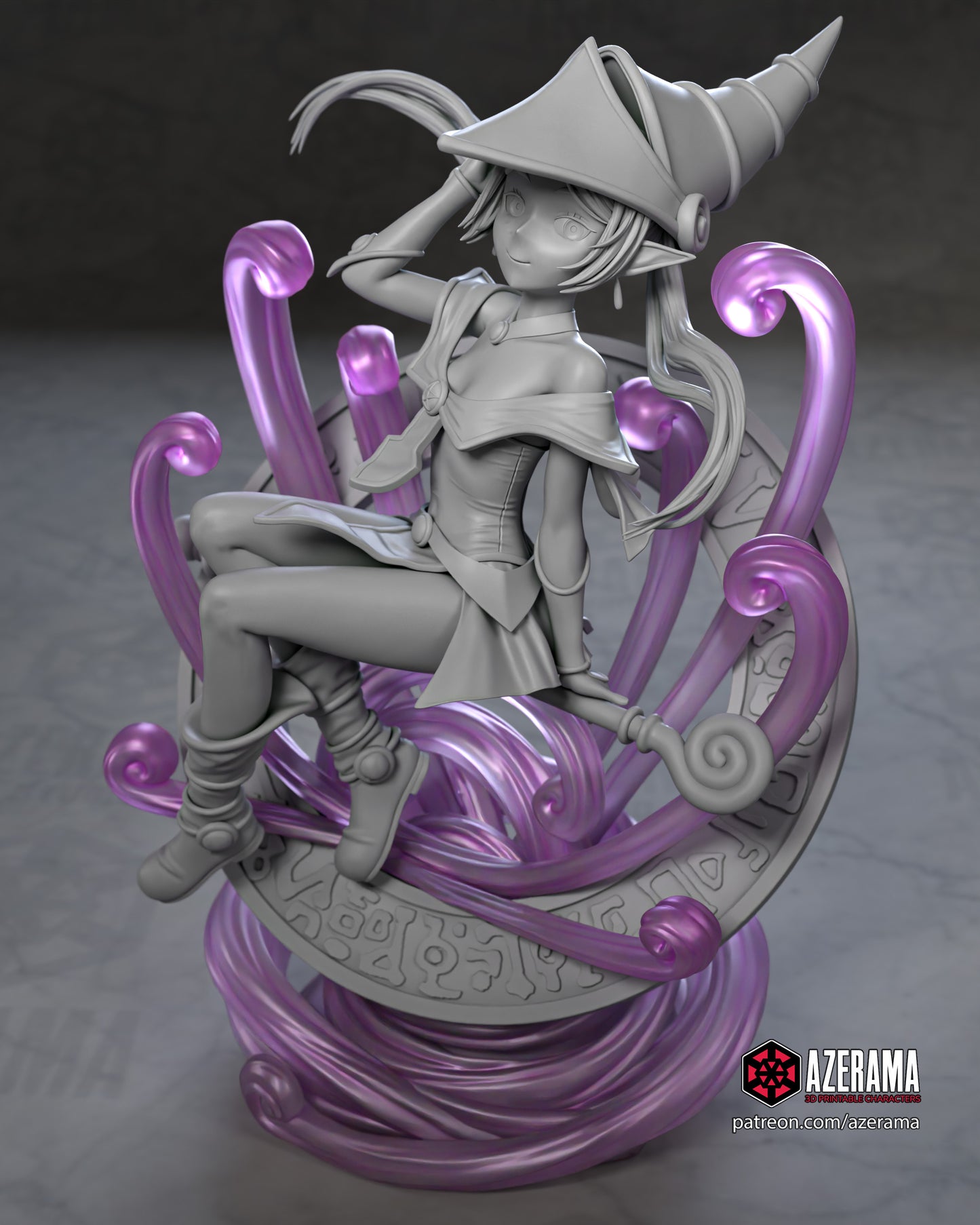Dark Magician Freiren - Unassembled and Unpainted Garage Kit - Model Designed by Azerama