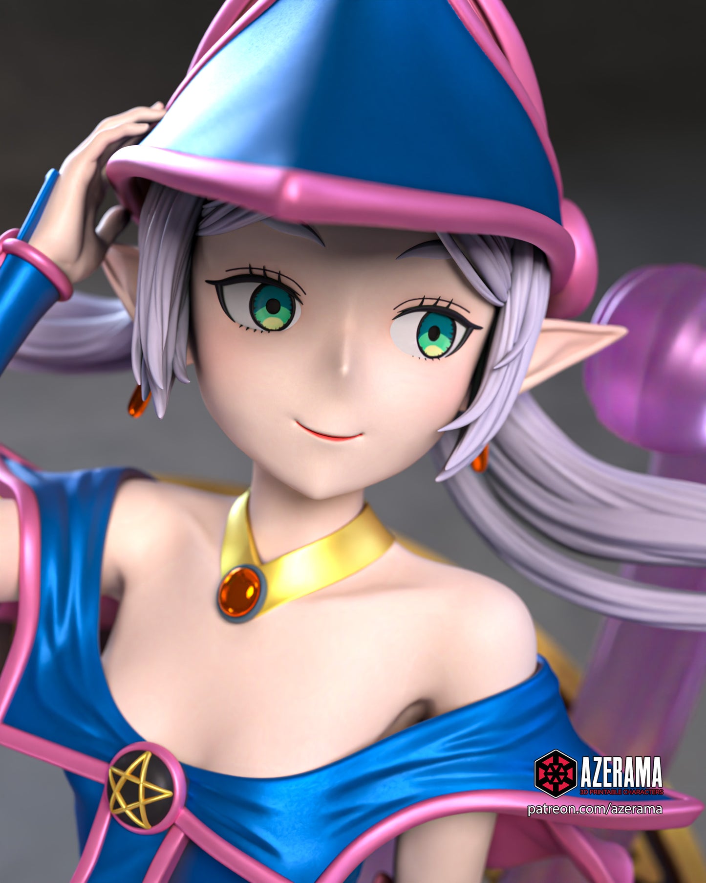 Dark Magician Freiren - Unassembled and Unpainted Garage Kit - Model Designed by Azerama