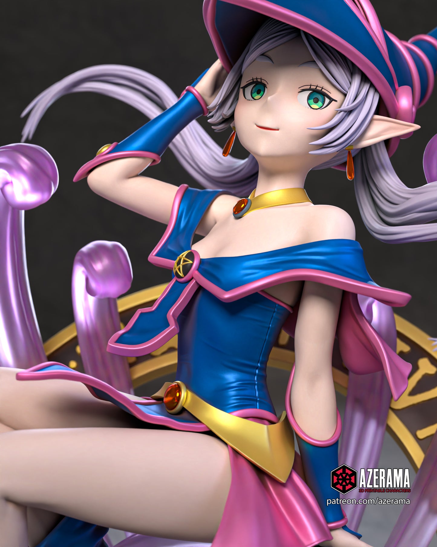 Dark Magician Freiren - Unassembled and Unpainted Garage Kit - Model Designed by Azerama