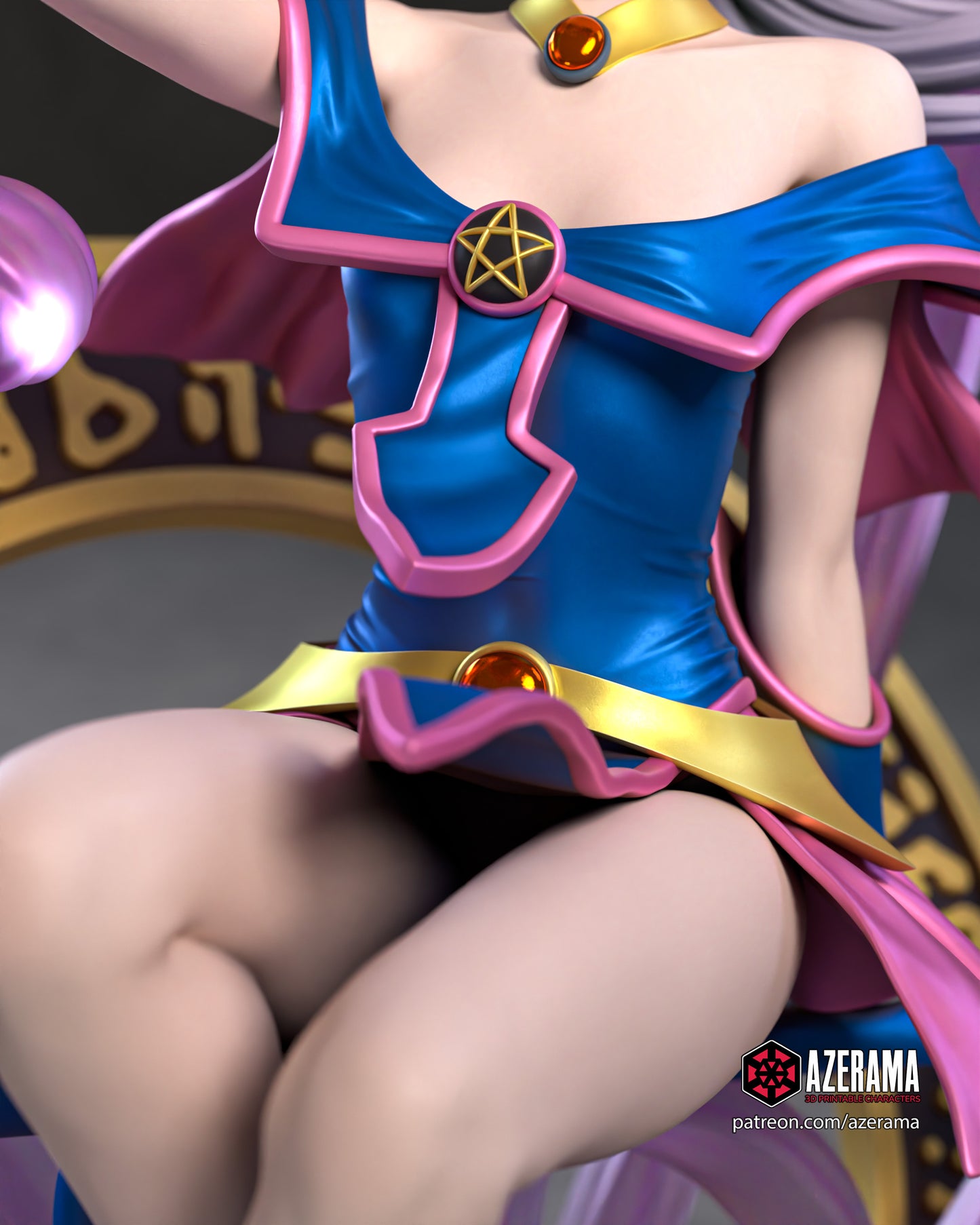 Dark Magician Freiren - Unassembled and Unpainted Garage Kit - Model Designed by Azerama