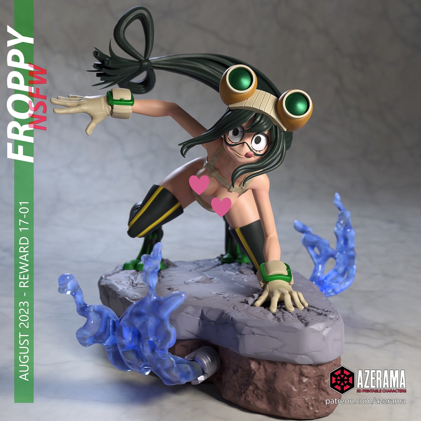 Tsuyu NSFW - Unassembled and Unpainted Garage Kit - Model Designed by Azerama
