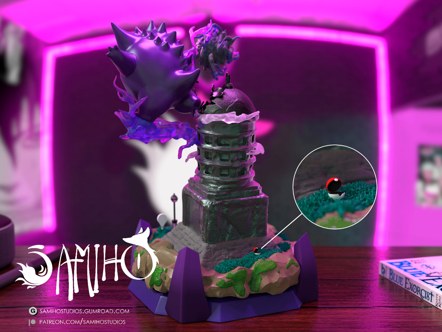 Gengar - Unassembled and Unpainted Garage Kit - Model Designed by Samiho Studios