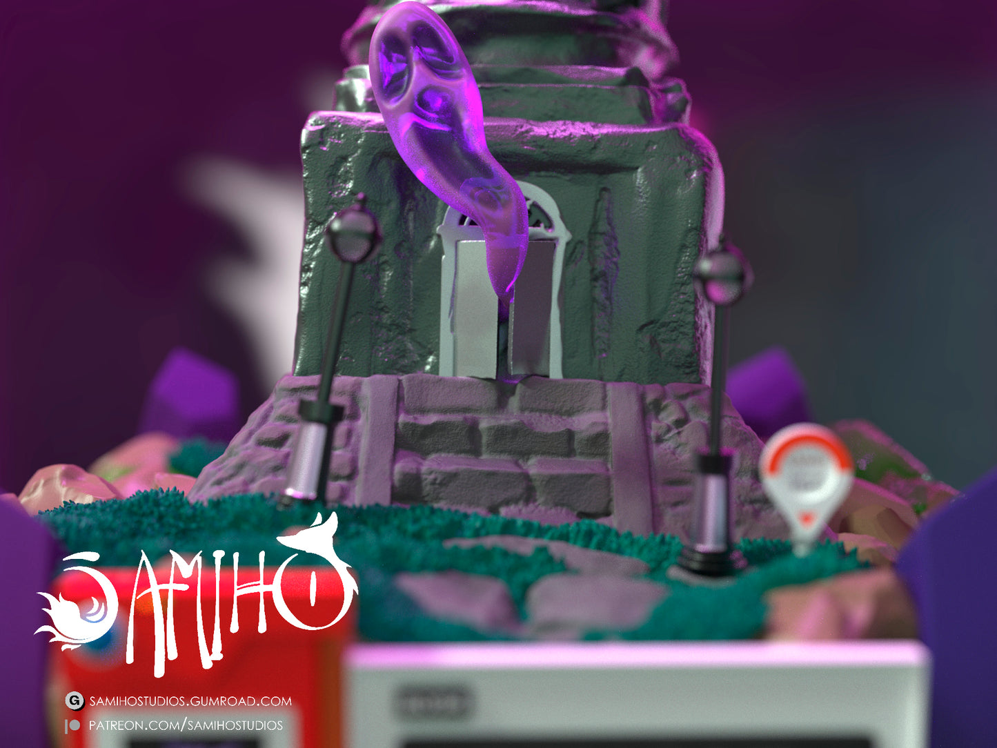 Gengar - Unassembled and Unpainted Garage Kit - Model Designed by Samiho Studios