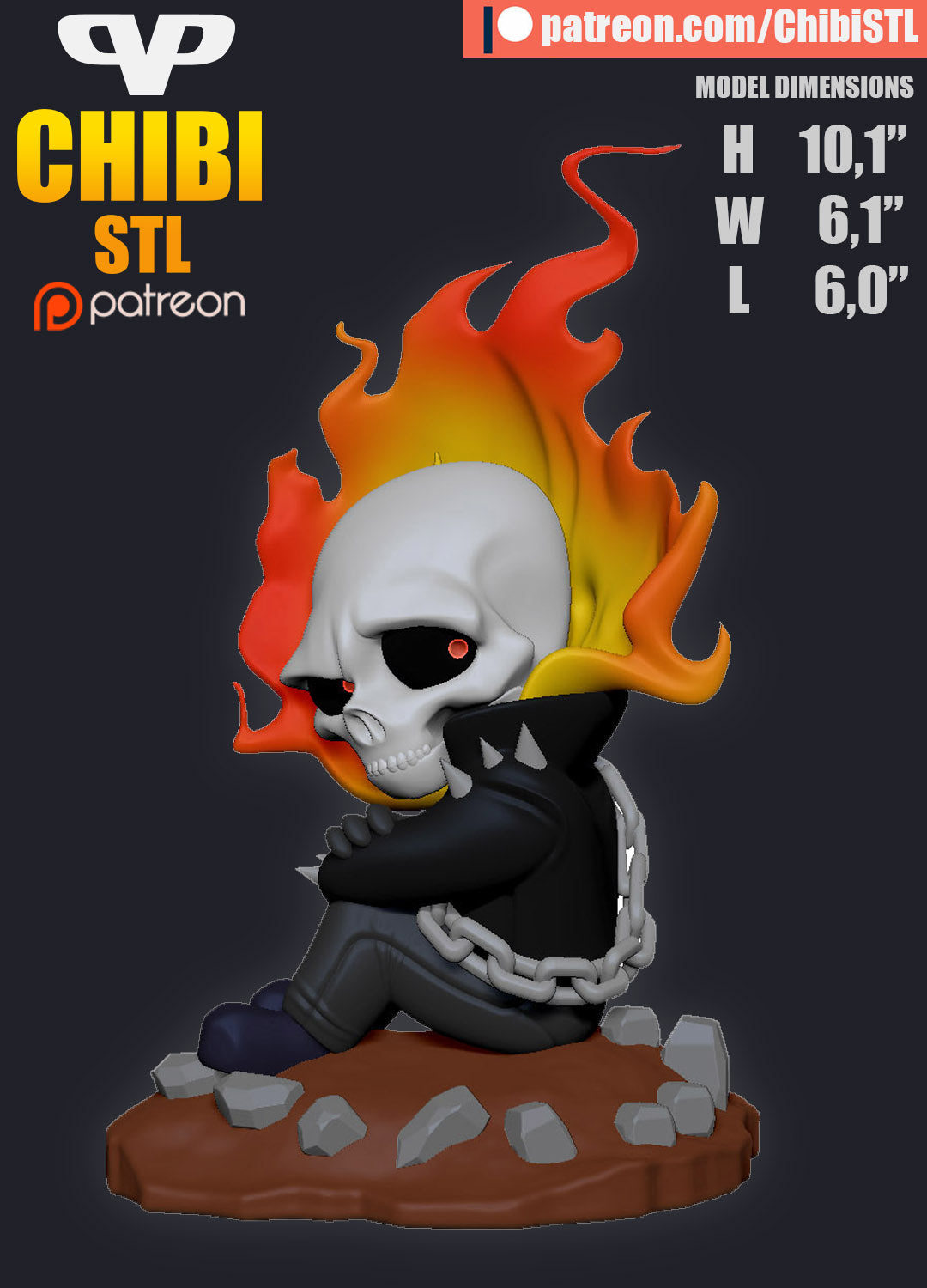 Ghost Rider and DeadPool - Unassembled and Unpainted Garage Kit - Model Designed by ChibiSTL
