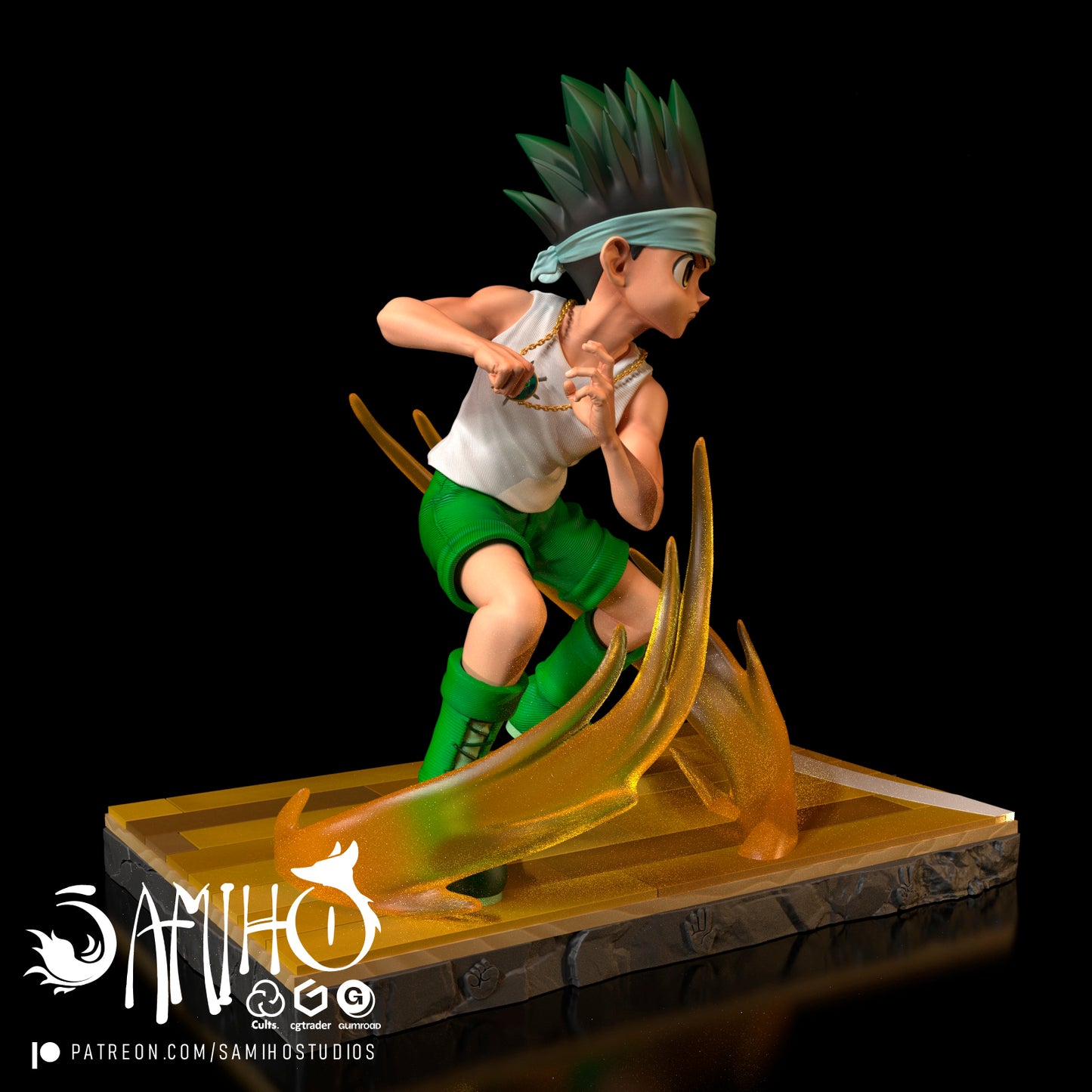 Gon - Unassembled and Unpainted Garage Kit - Model Designed by Samiho Studios