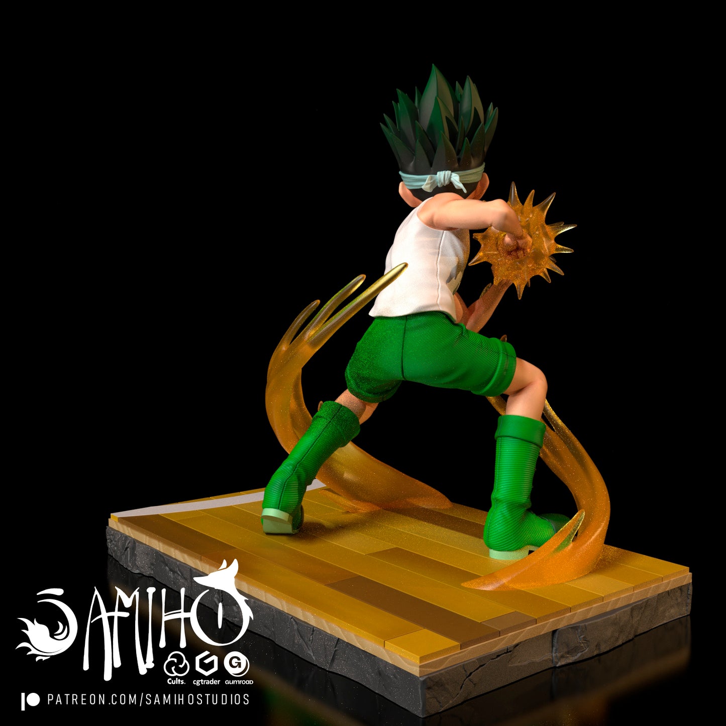 Gon - Unassembled and Unpainted Garage Kit - Model Designed by Samiho Studios