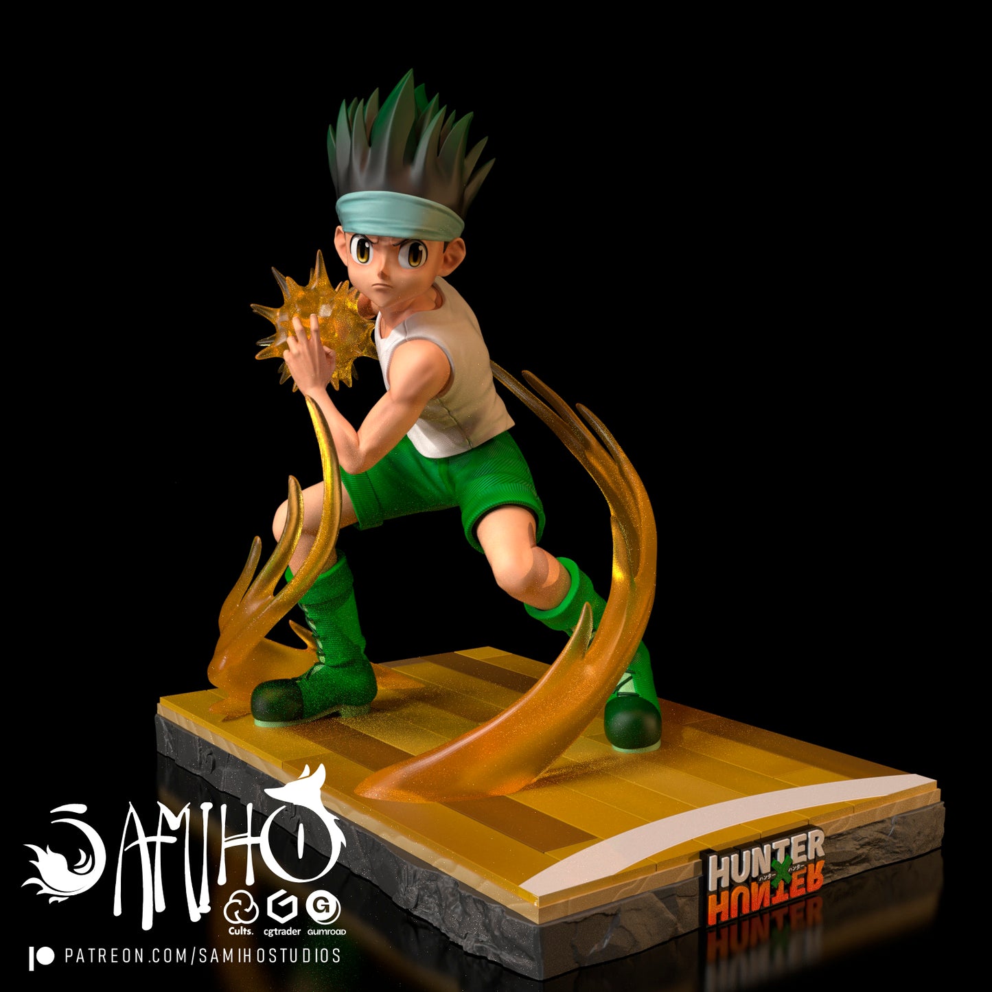 Gon - Unassembled and Unpainted Garage Kit - Model Designed by Samiho Studios