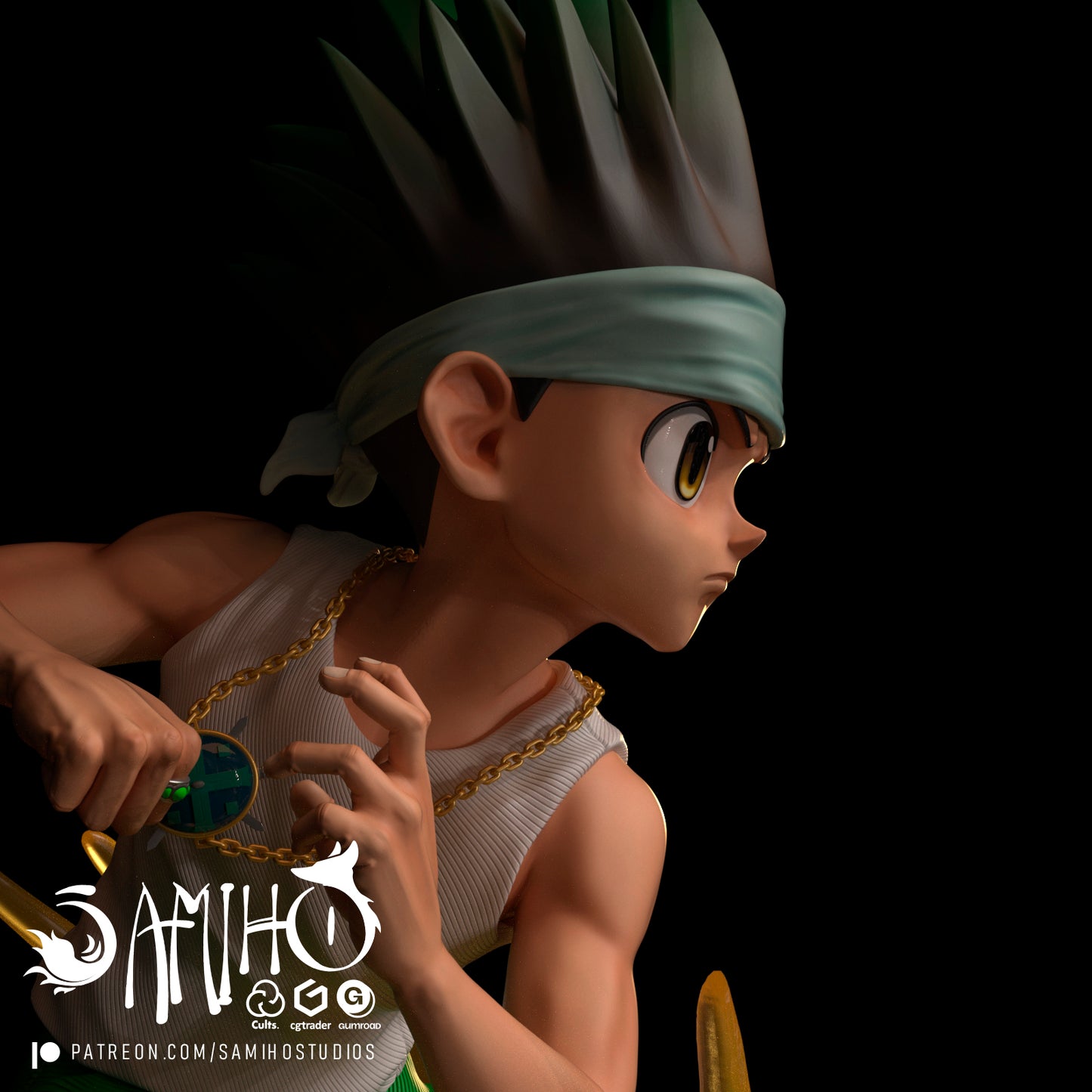 Gon - Unassembled and Unpainted Garage Kit - Model Designed by Samiho Studios