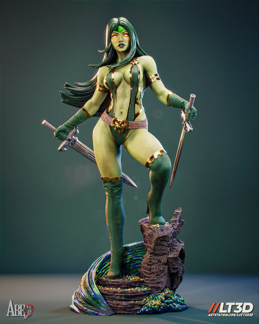 Gamora - Unassembled and Unpainted Garage Kit - Model Designed by Abe3d and LT3D