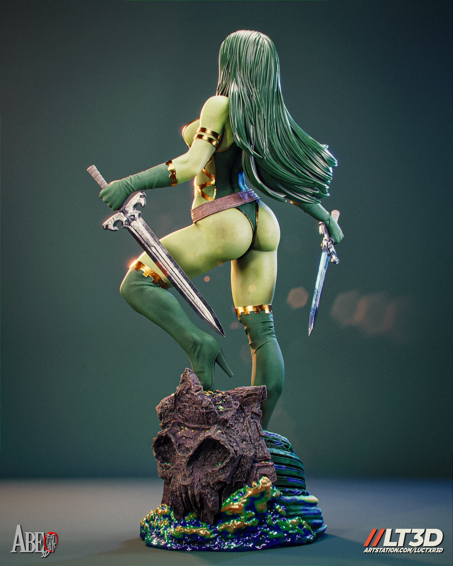 Gamora - Unassembled and Unpainted Garage Kit - Model Designed by Abe3d and LT3D