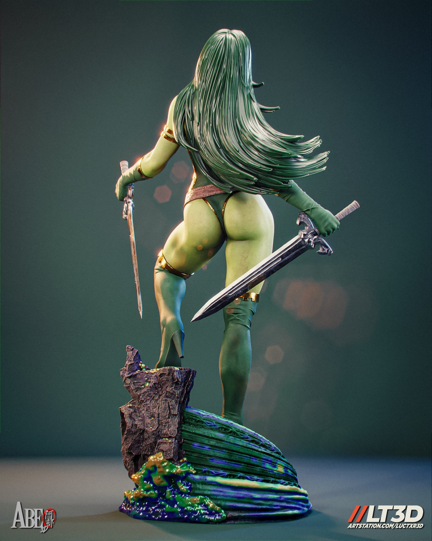 Gamora - Unassembled and Unpainted Garage Kit - Model Designed by Abe3d and LT3D