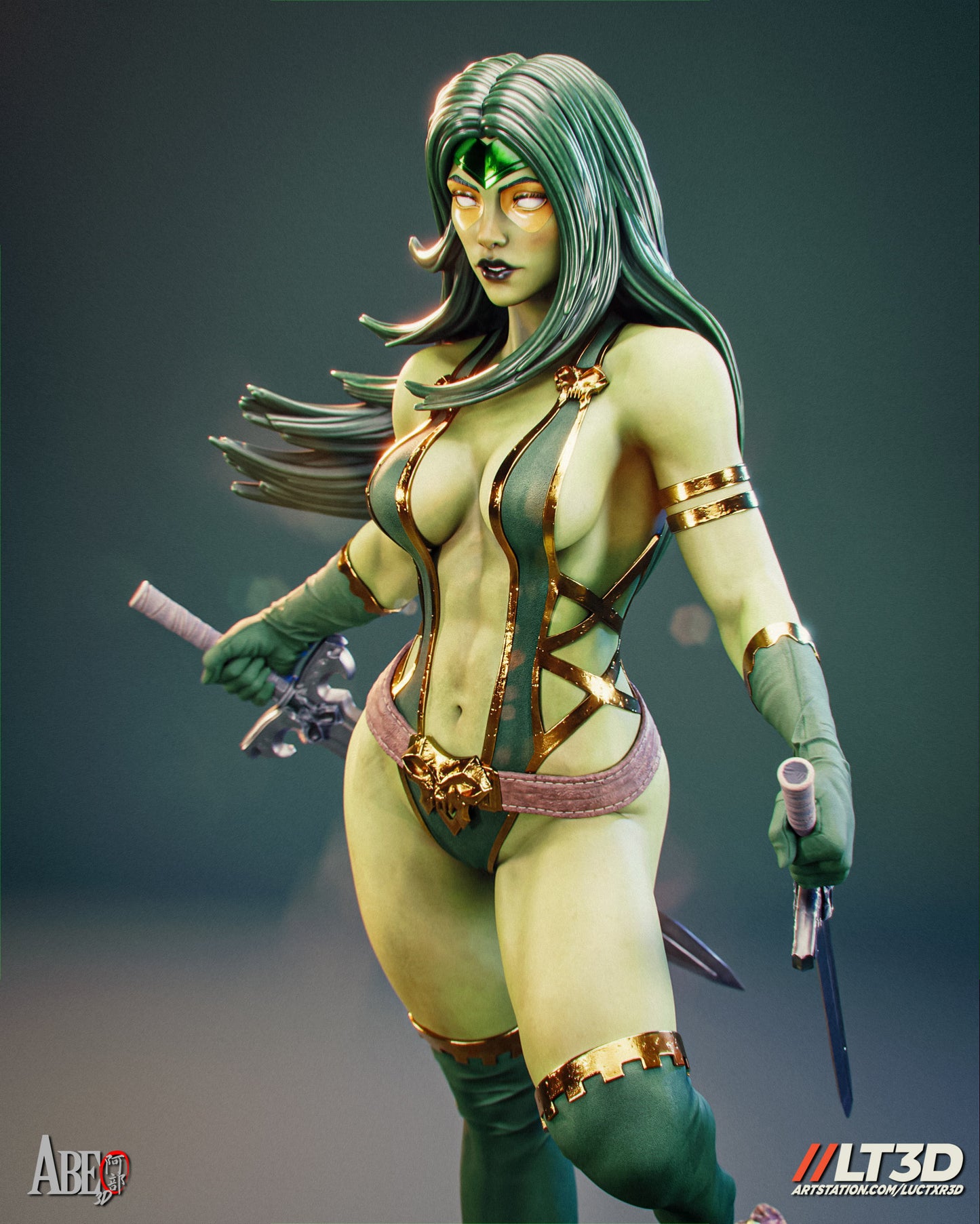 Gamora - Unassembled and Unpainted Garage Kit - Model Designed by Abe3d and LT3D