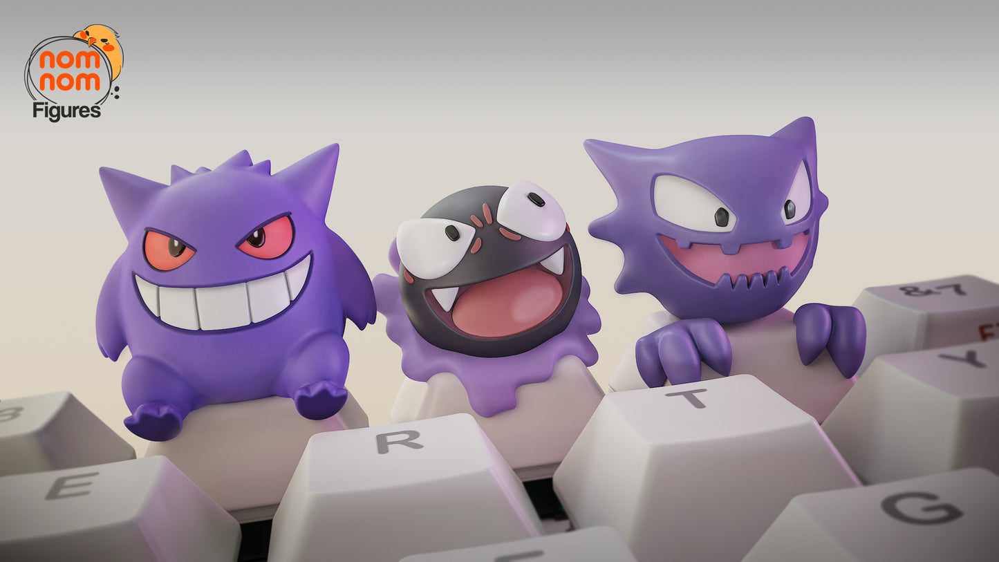 Ghost Pokemon KeyCaps - UNPAINTED - Model Designed by NomNom Figures