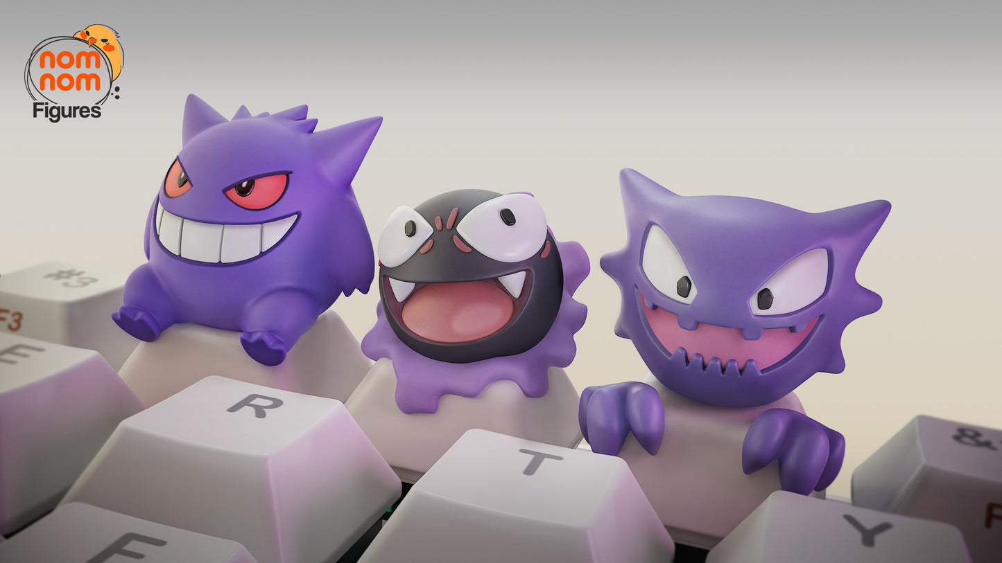 Ghost Pokemon KeyCaps - UNPAINTED - Model Designed by NomNom Figures