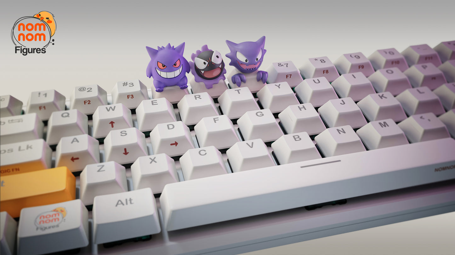 Ghost Pokemon KeyCaps - UNPAINTED - Model Designed by NomNom Figures