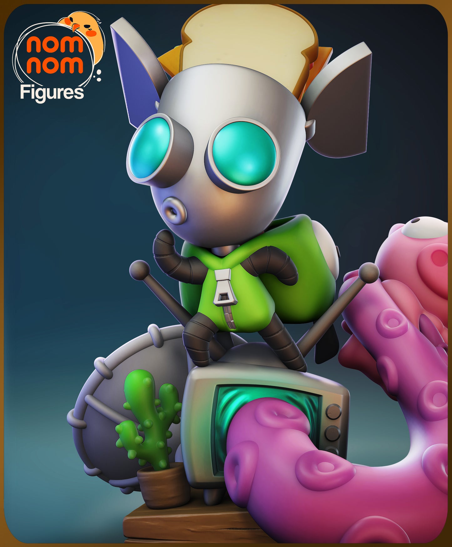 Chibi Invader Zim - Unassembled and Unpainted Garage Kit - Model Designed by NomNom Figures