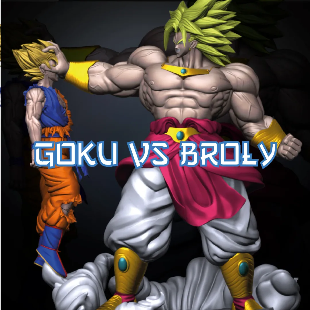 Goku vs Broly - Unassembled and Unpainted Garage Kit - Models Designed by Sekai3D