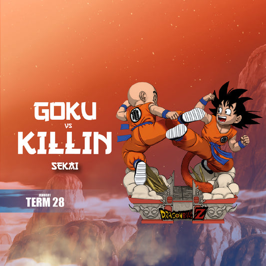 Kid Goku vs Krillin - Unassembled and Unpainted Garage Kit - Model Designed by Sekai3D