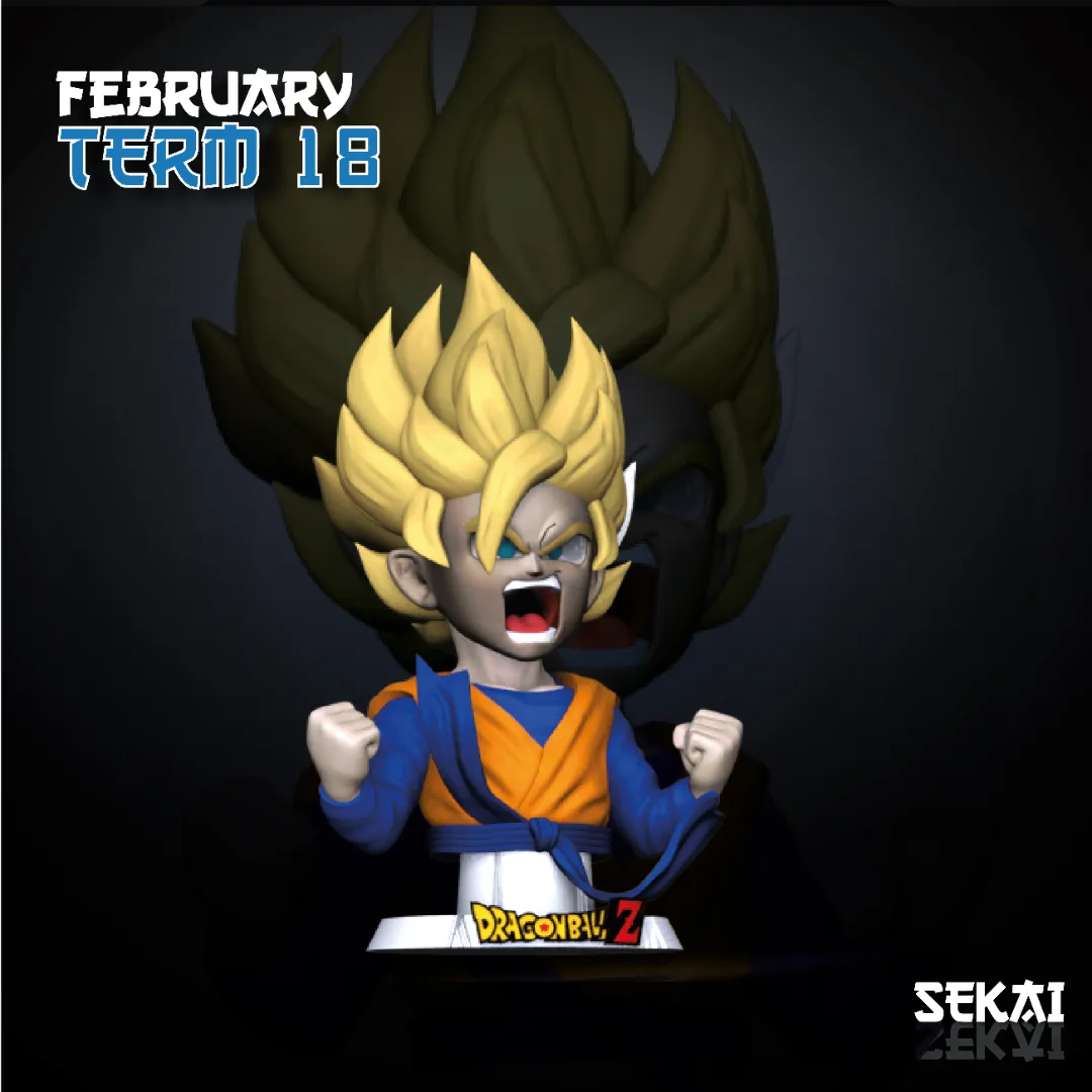 SSJ Goten - Unassembled and Unpainted Garage Kit - Model Designed by Sekai3D