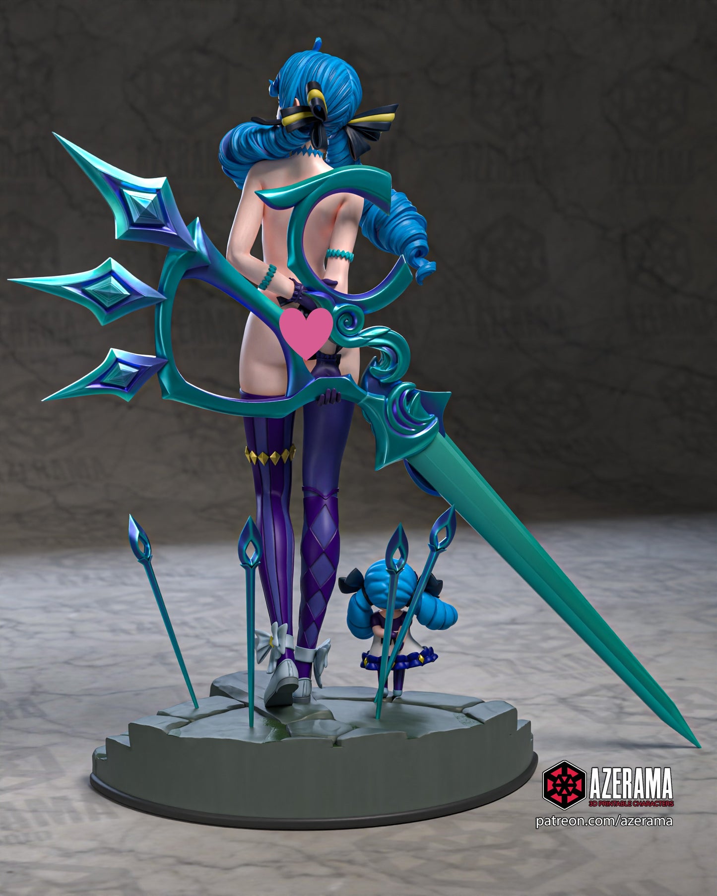 Gwen NSFW - Unassembled and Unpainted Garage Kit - Model Designed by Azerama