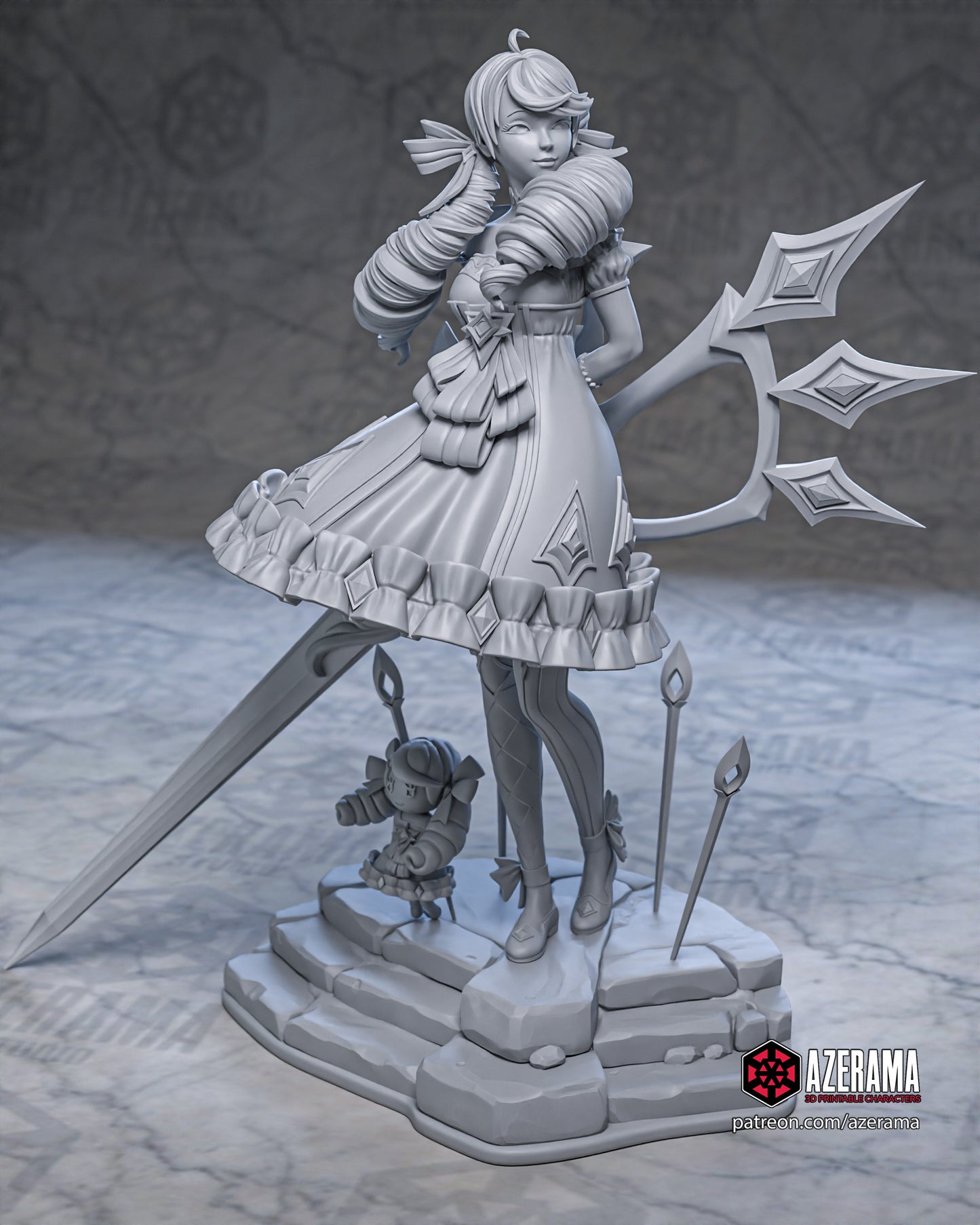 Gwen - Unassembled and Unpainted Garage Kit - Model Designed by Azerama