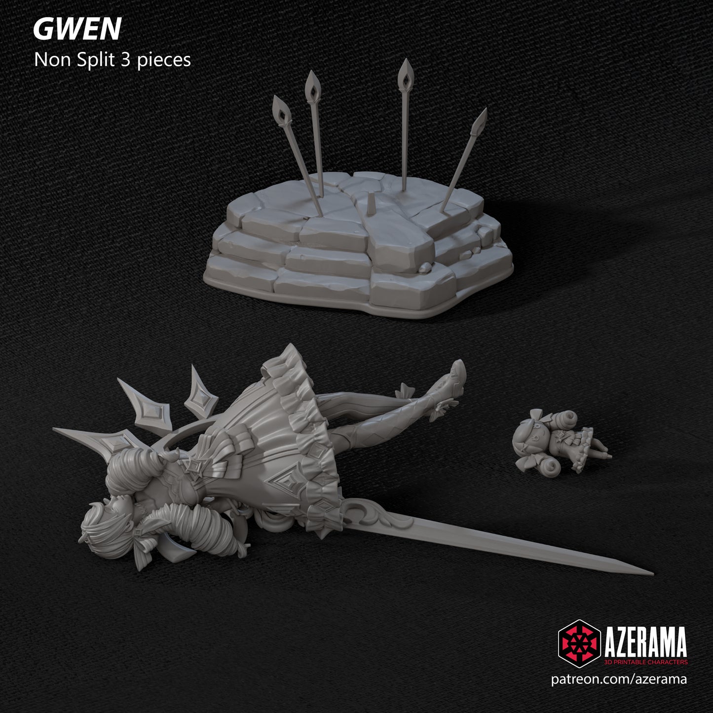 Gwen - Unassembled and Unpainted Garage Kit - Model Designed by Azerama