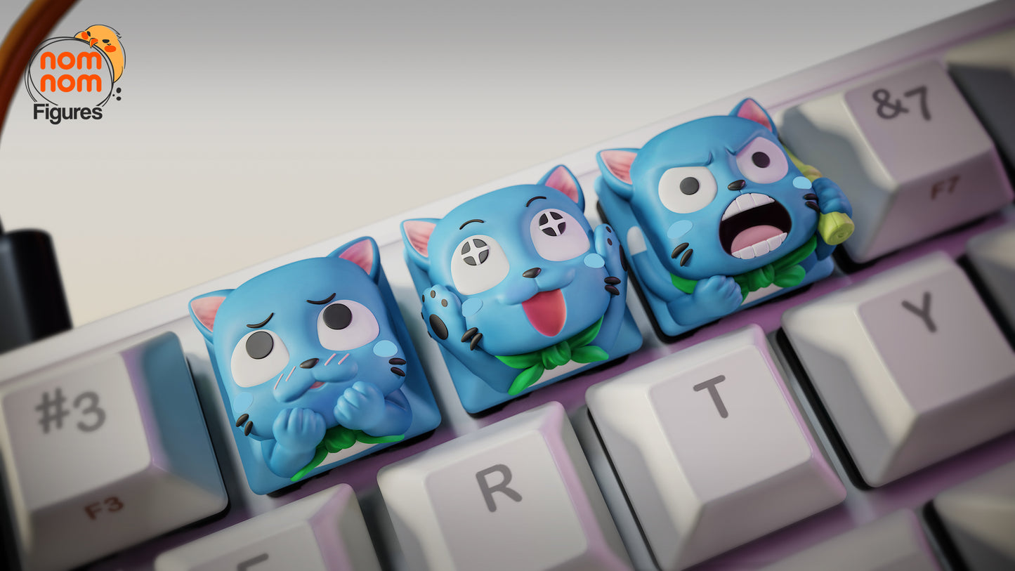 Happy KeyCaps - UNPAINTED - Model Designed by NomNom Figures