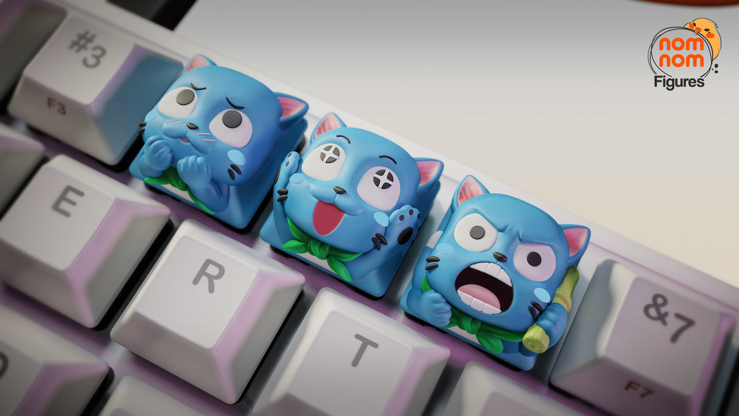 Happy KeyCaps - UNPAINTED - Model Designed by NomNom Figures