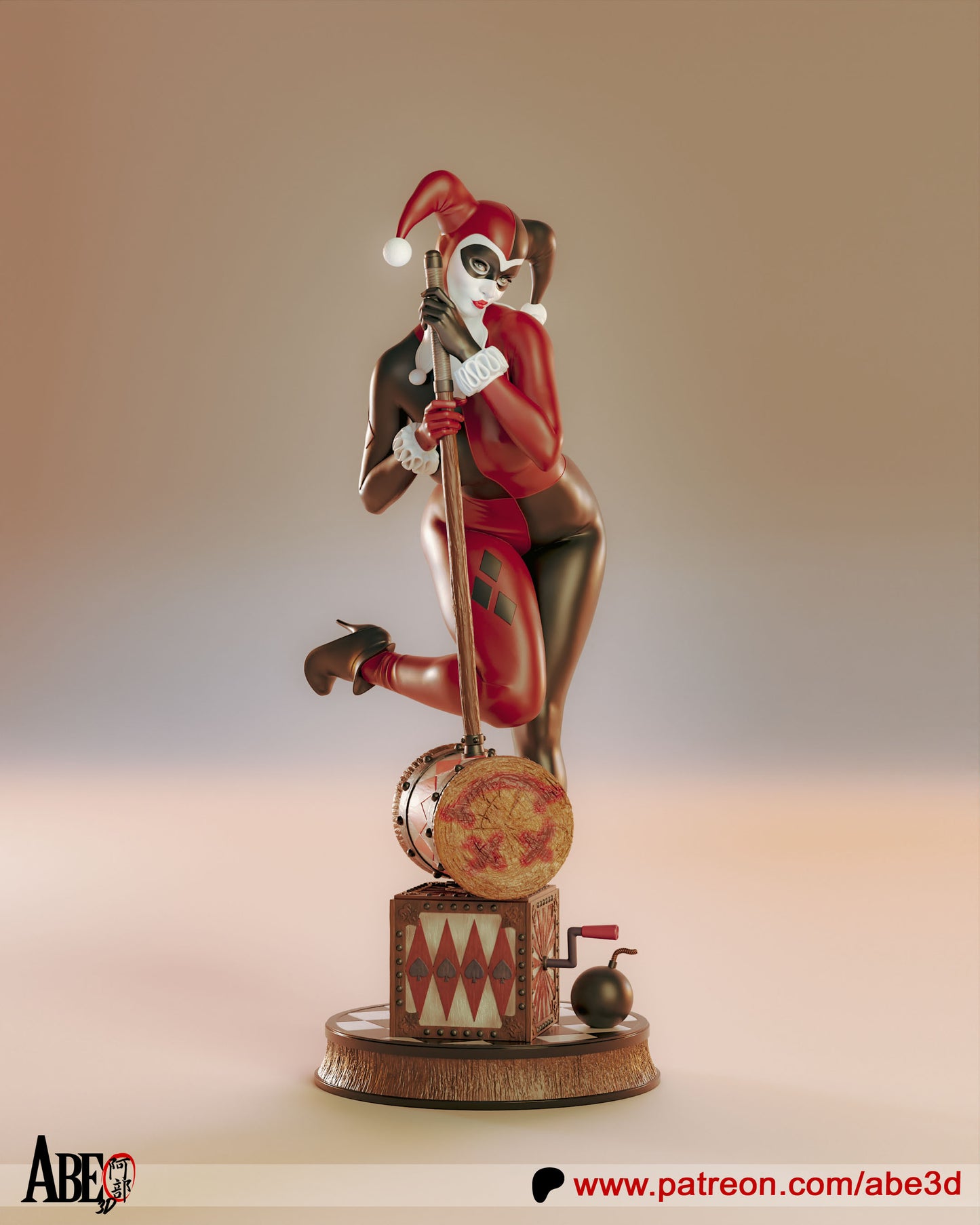 Harley - Unassembled and Unpainted Garage Kit - Model Designed By Abe3d