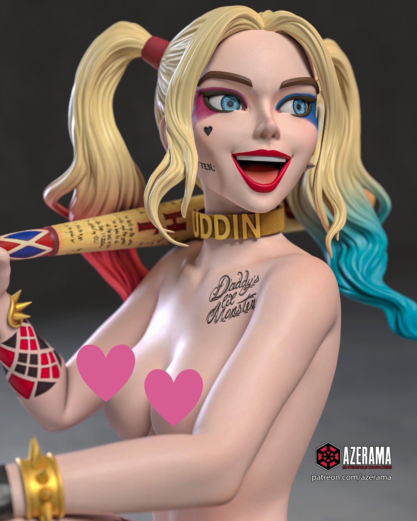 Anime Harley Quinn NSFW - Unassembled and Unpainted Garage Kit - Model Designed by Azerama