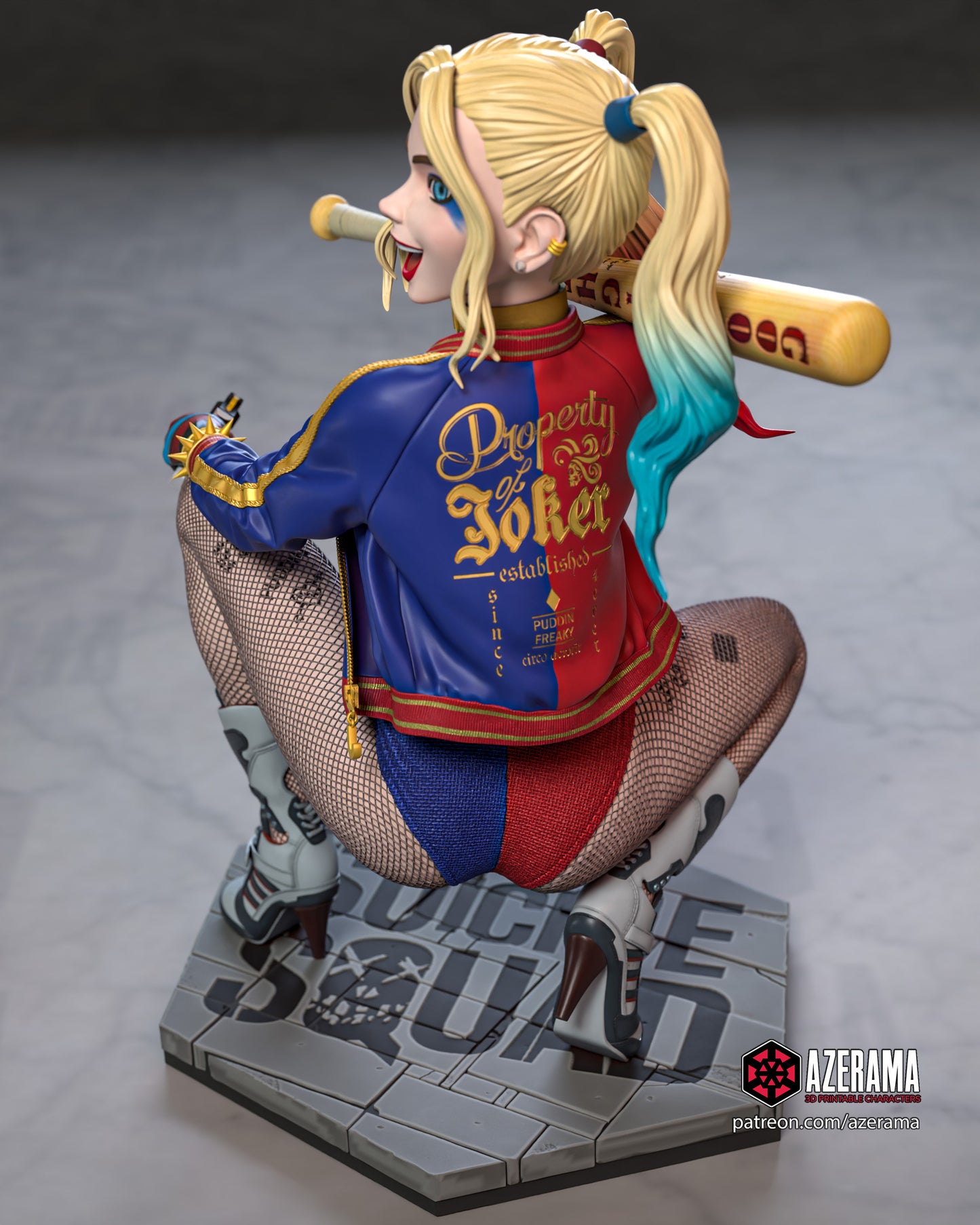 Anime Harley Quinn - Unassembled and Unpainted Garage Kit - Model Designed by Azerama