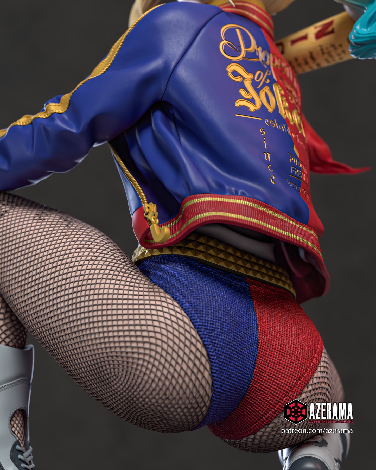 Anime Harley Quinn - Unassembled and Unpainted Garage Kit - Model Designed by Azerama
