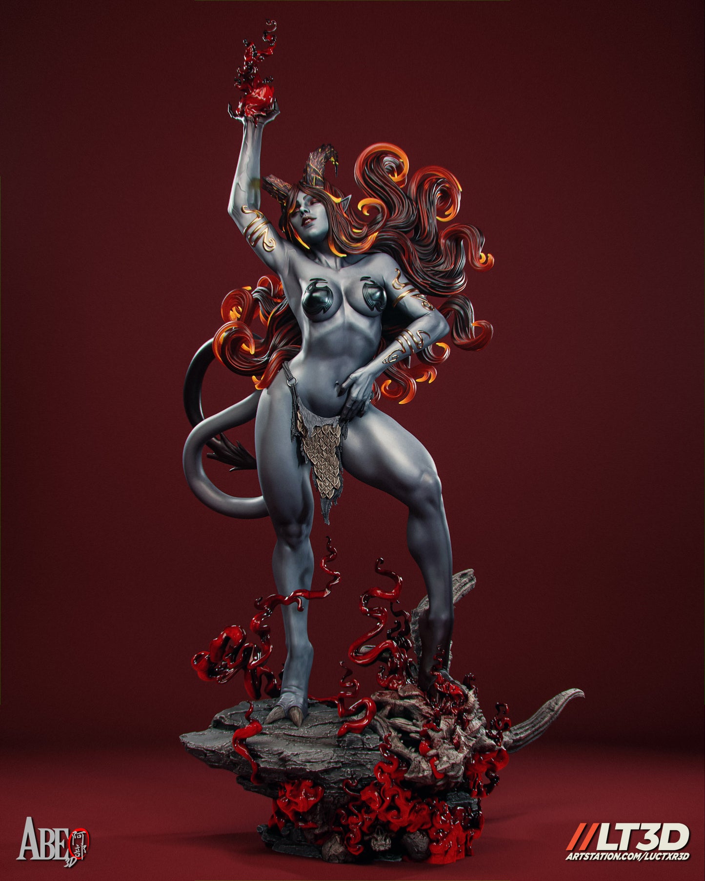 Hell Sonja - Unassembled and Unpainted Garage Kit - Model Designed by Abe3d/LT3D