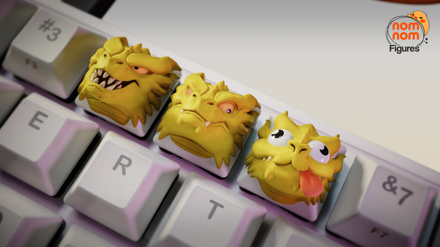 Hydra KeyCaps - UNPAINTED - Model Designed by NomNom Figures