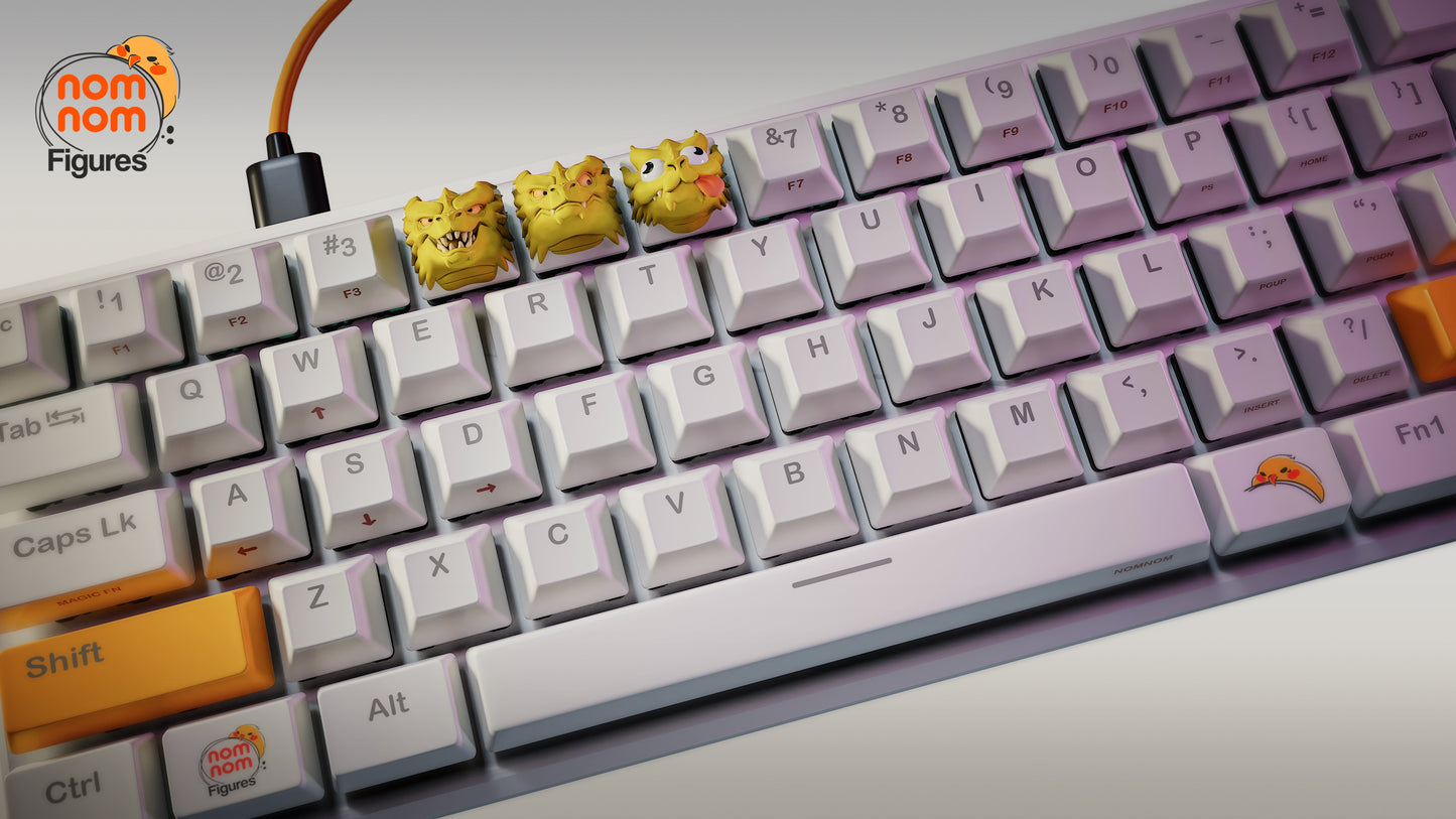 Hydra KeyCaps - UNPAINTED - Model Designed by NomNom Figures
