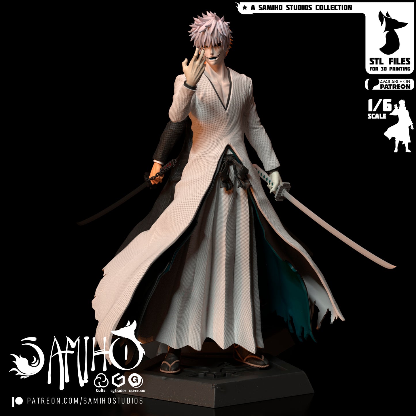 Ichigo/Zangetsu - Unassembled and Unpainted Garage Kit - Model Designed by Samiho Studios