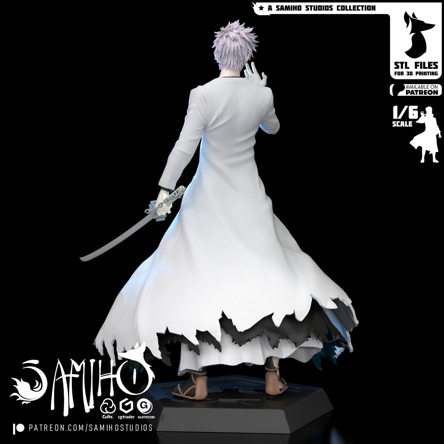 Ichigo/Zangetsu - Unassembled and Unpainted Garage Kit - Model Designed by Samiho Studios