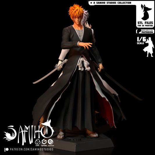 Ichigo/Zangetsu - Unassembled and Unpainted Garage Kit - Model Designed by Samiho Studios