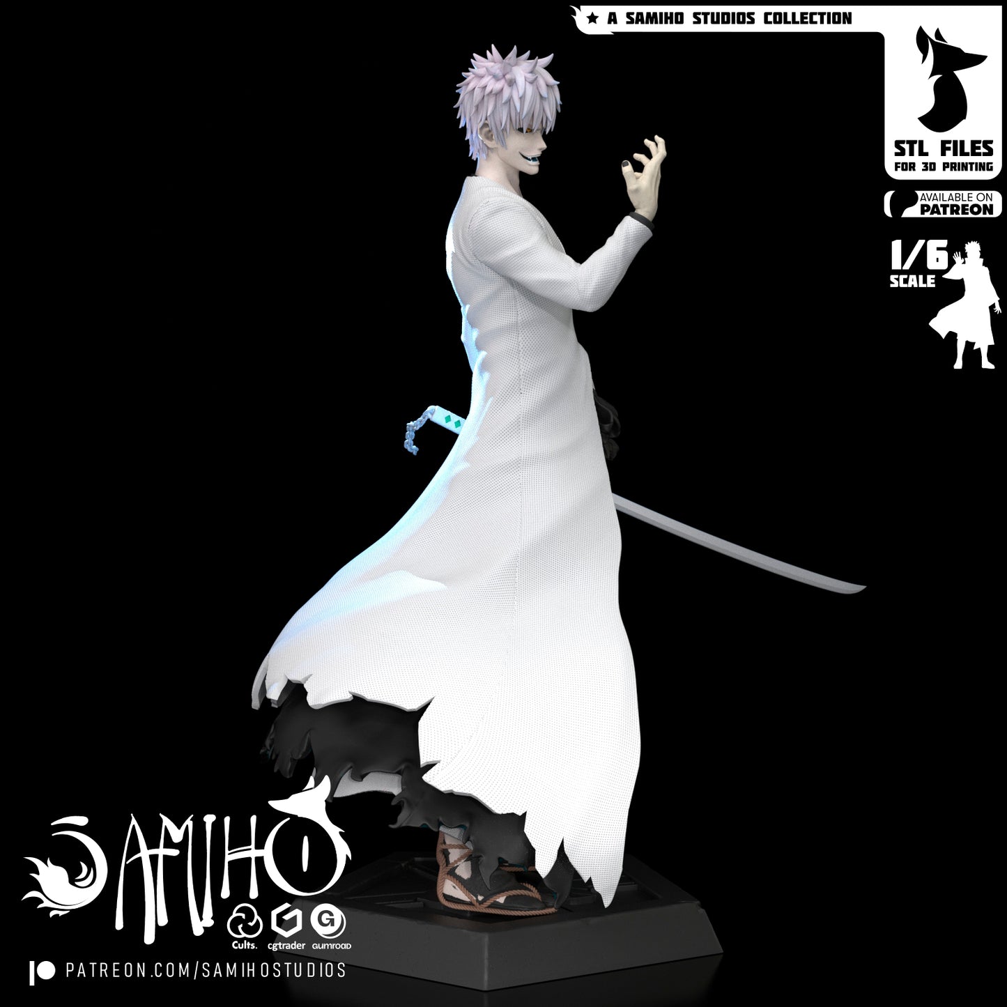 Ichigo/Zangetsu - Unassembled and Unpainted Garage Kit - Model Designed by Samiho Studios