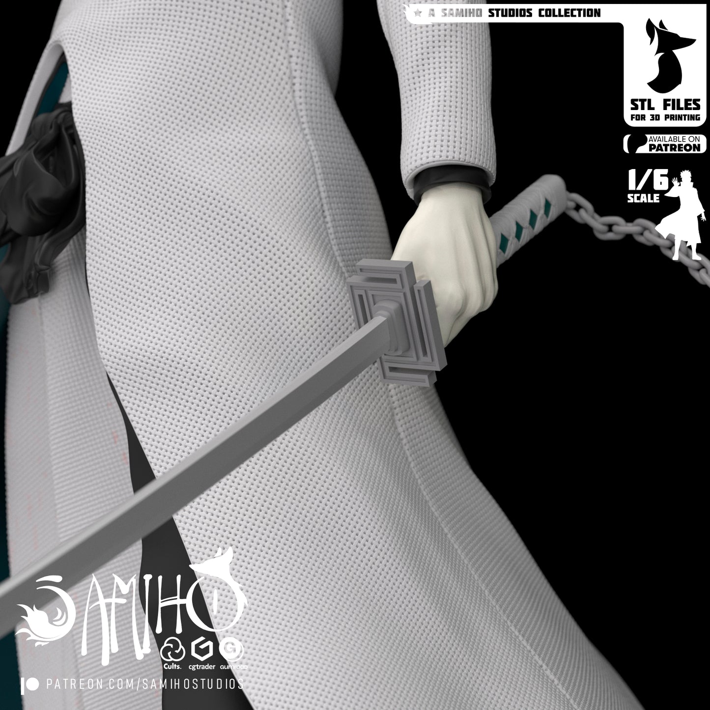 Ichigo/Zangetsu - Unassembled and Unpainted Garage Kit - Model Designed by Samiho Studios