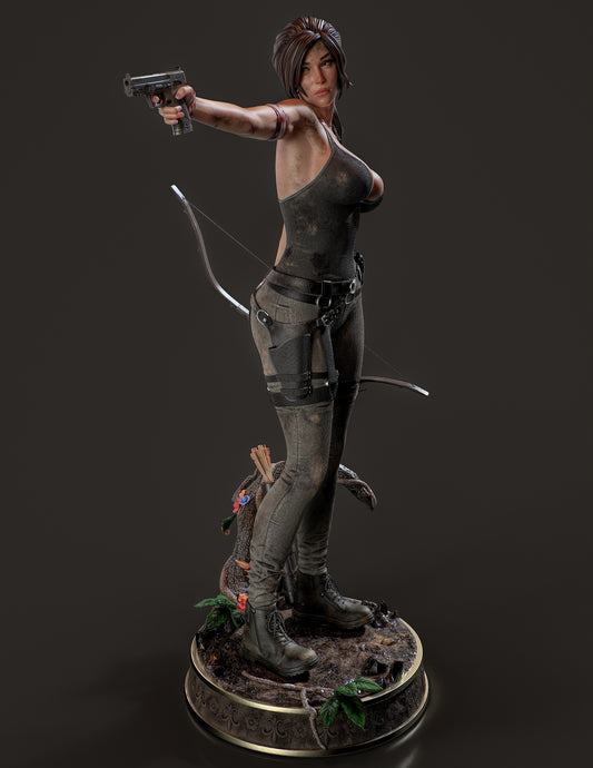 Lara Croft - Unassembled and Unpainted Garage Kit - Model Designed by Abe3D/Dellas