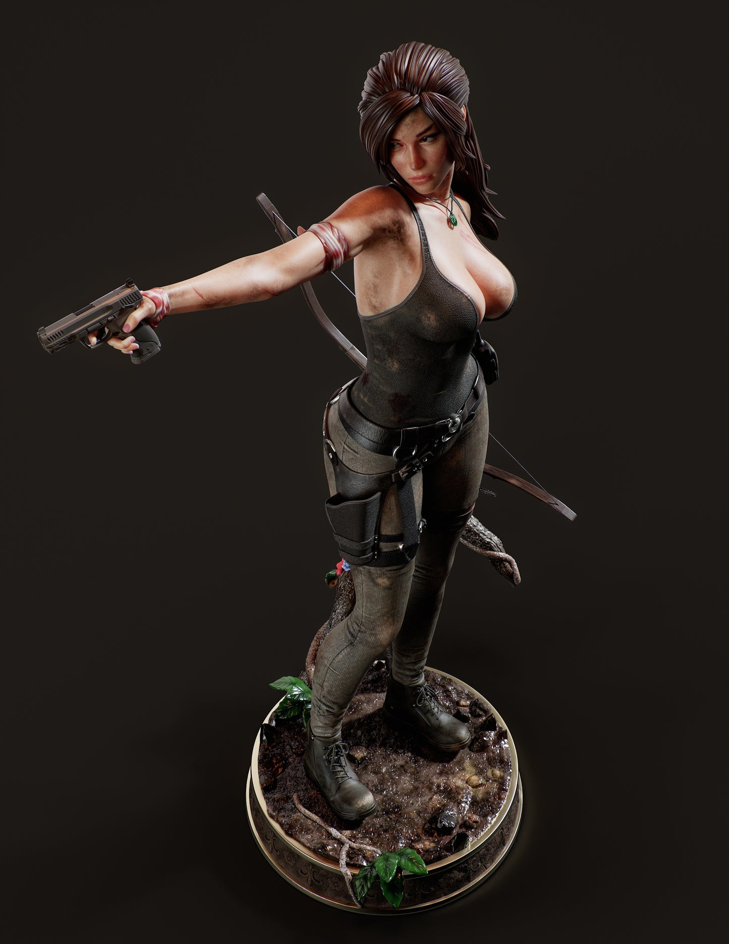 Lara Croft - Unassembled and Unpainted Garage Kit - Model Designed by Abe3D/Dellas