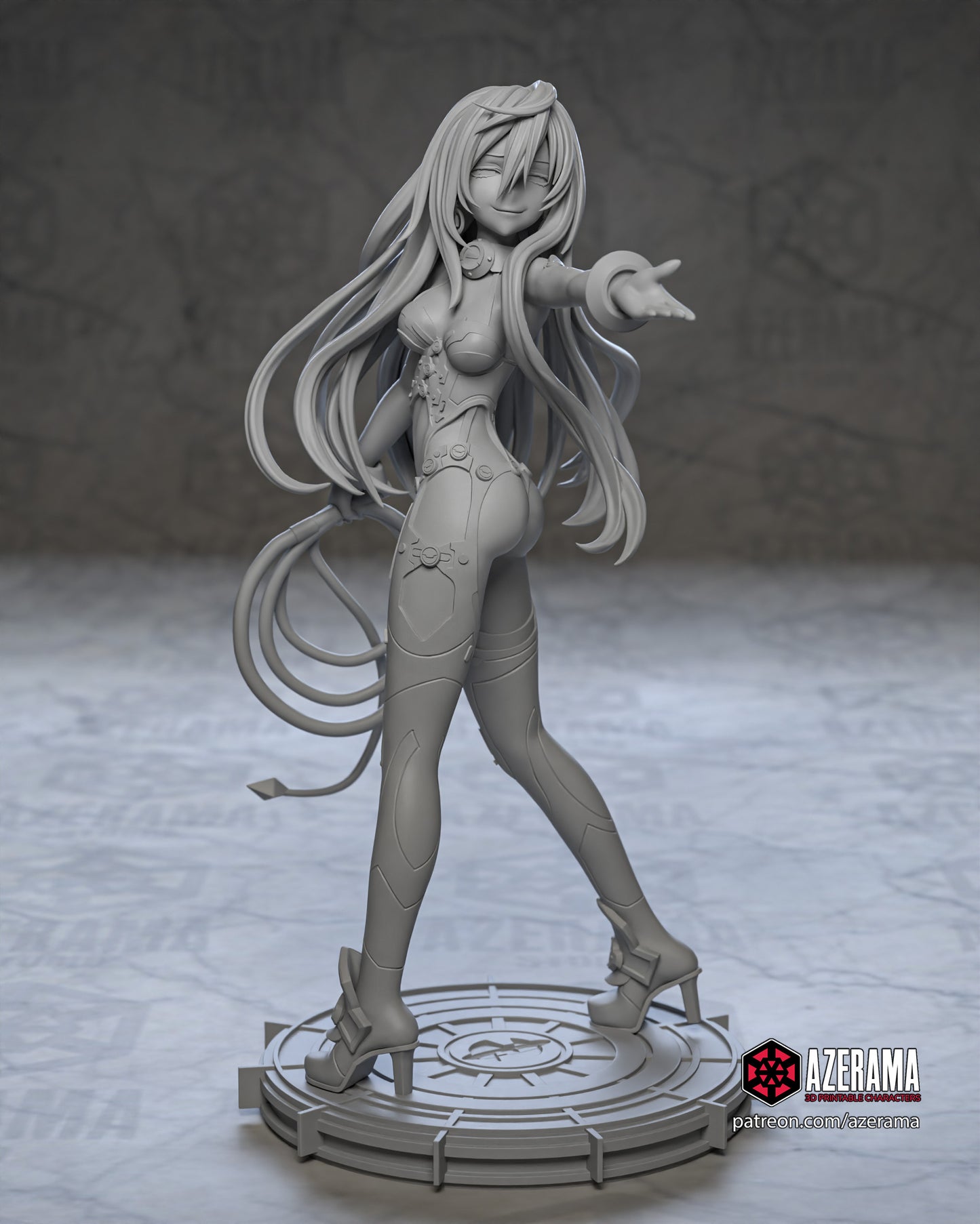 Iris Heart - Unassembled and Unpainted Garage Kit - Model Designed by Azerama