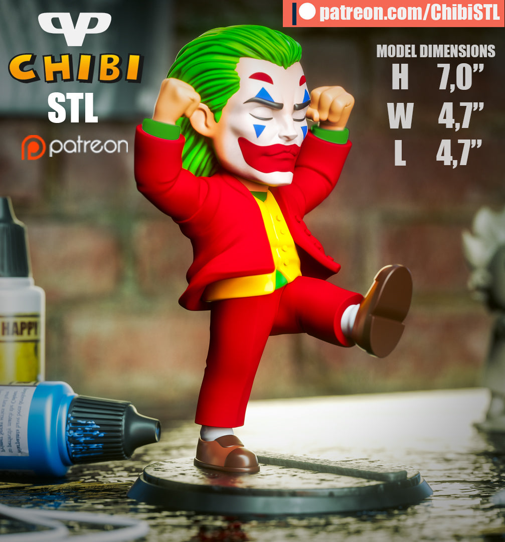 Joker  - Unassembled and Unpainted Garage Kit - Model Designed by ChibiSTL