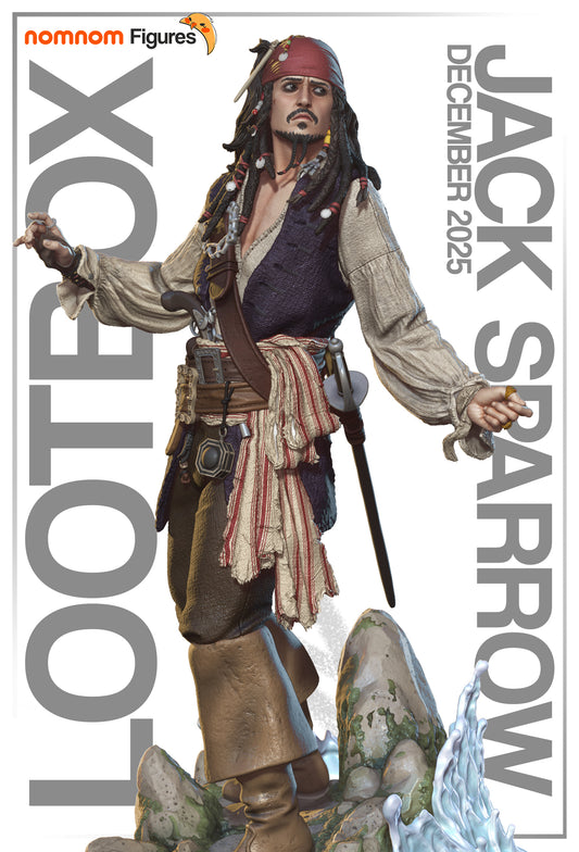 Jack Sparrow - Unassembled and Unpainted Garage Kit - Model Designed by Nomnom Figures