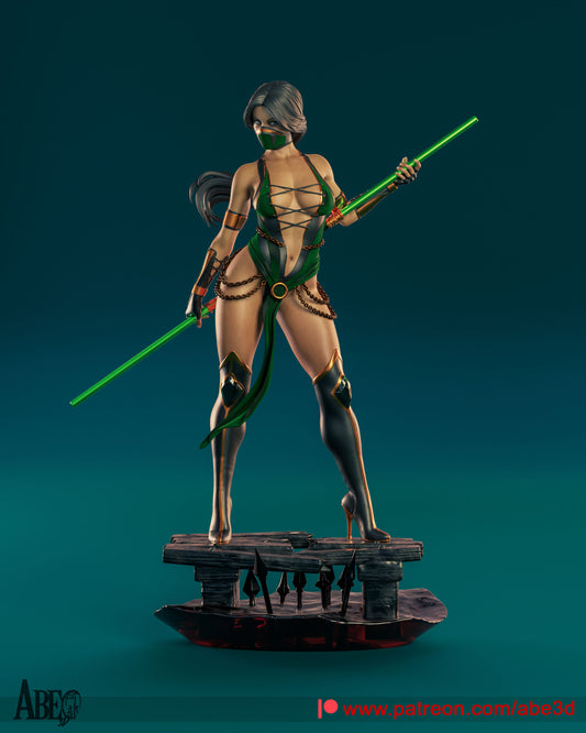 Jade (VARIANT FACE INCLUDED) - Unassembled and Unpainted Garage Kit - Model Designed by Abe3d