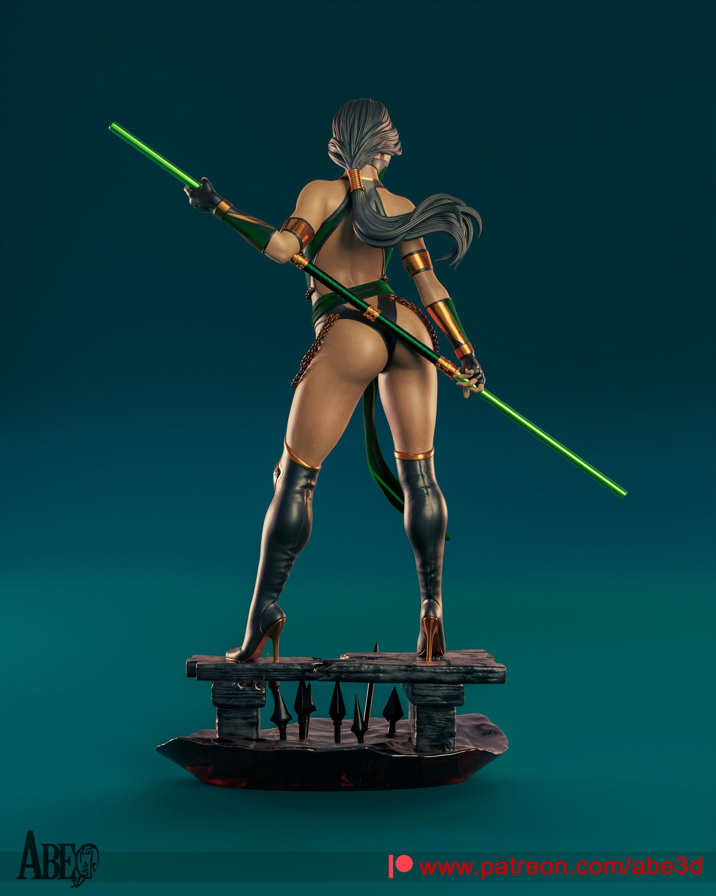 Jade (VARIANT FACE INCLUDED) - Unassembled and Unpainted Garage Kit - Model Designed by Abe3d